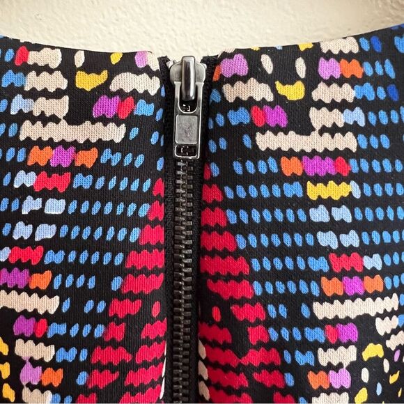 Maggy London medallion cap sleeve keyhole Colorful jewel tones sheath dress Sz 4 - Picture 5 of 14